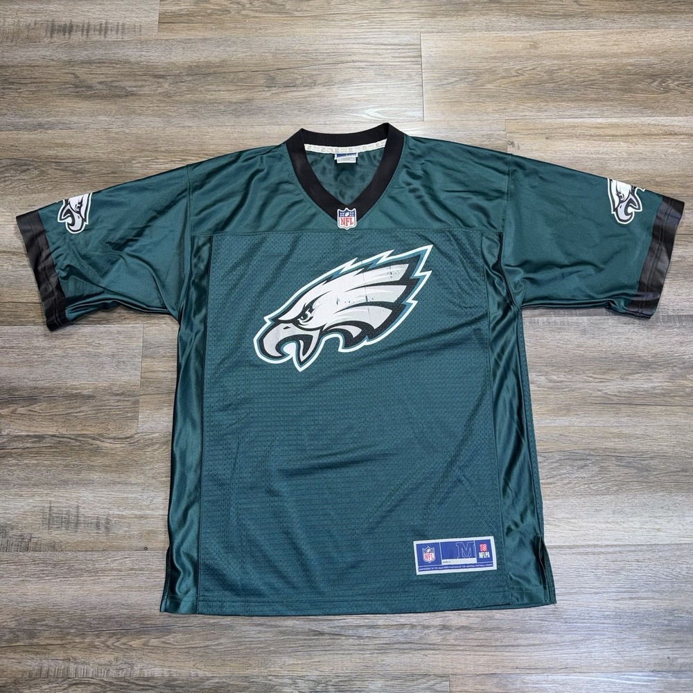 VTG Reebok Philadelphia Eagles Football Jersey Mens M Midnight Green Logo NFL